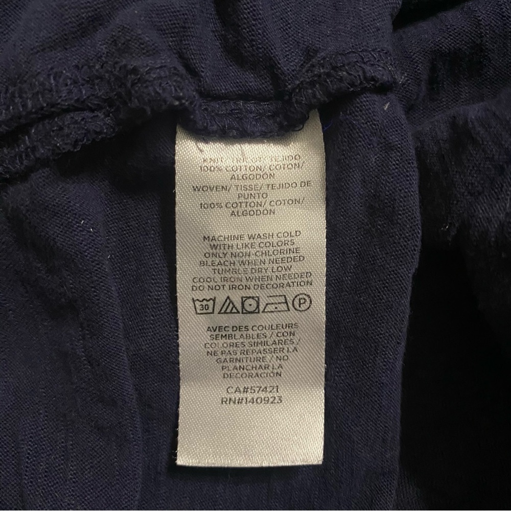 LOFT Blue Cotton 3/4 Sleeve Gauze Sleeve Top - Picture 5 of 5